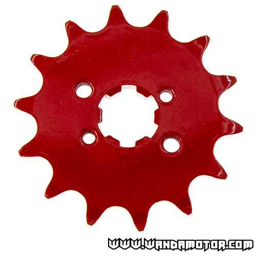 Front sprocket Derbi Senda '00-> 14t red